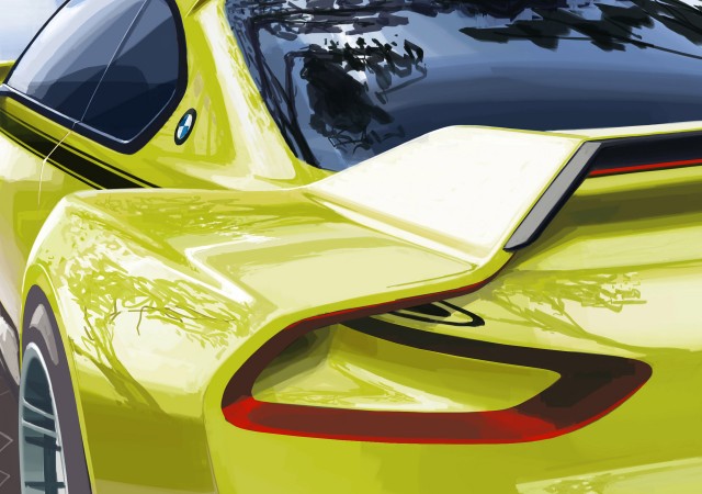 Teaser for BMW 3.0 CSL Hommage concept debuting at 2015 Concorso d’Eleganza Villa d’Este