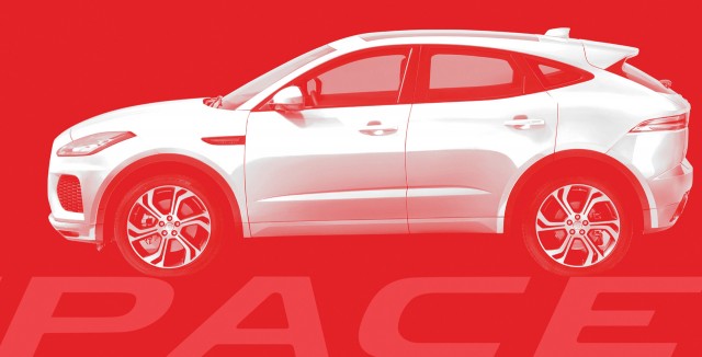Teaser for Jaguar E-Pace debuting on July 13, 2017