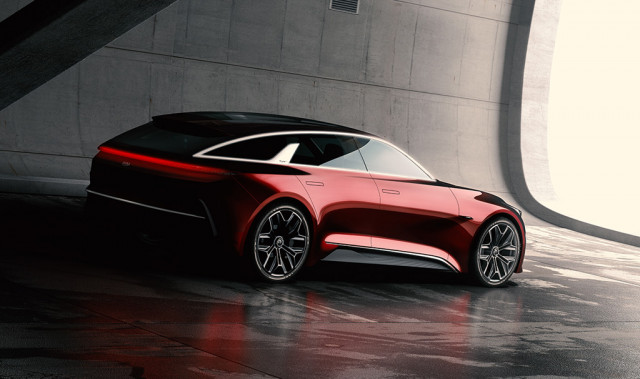 Teaser for Kia fastback concept debuting at 2017 Frankfurt auto show