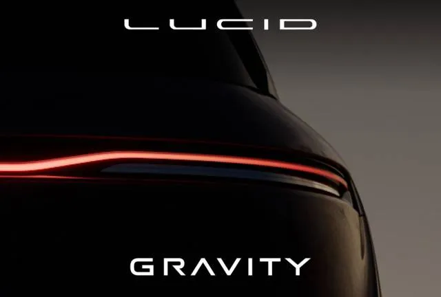 Teaser for Lucid Gravity debuting at 2023 Los Angeles auto show