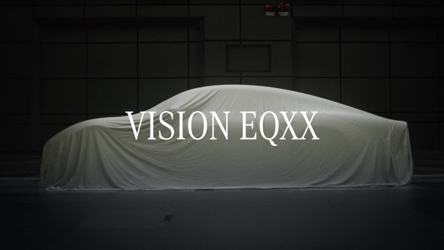 Teaser for Mercedes-Benz Vision EQXX concept debuting 2022