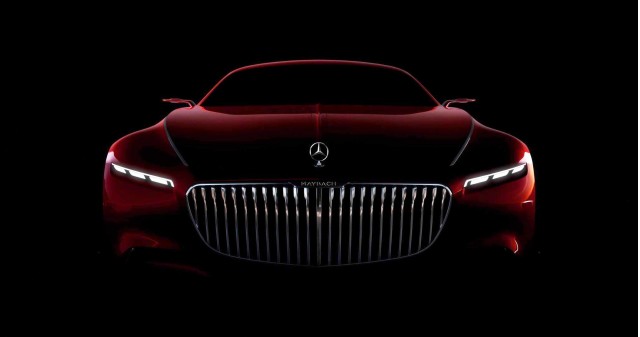 Teaser for Vision Mercedes-Maybach 6 concept debuting at 2016 Pebble Beach Concours d'Elegance 