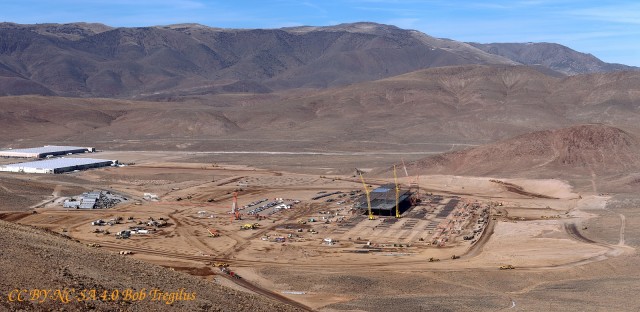 Tesla battery gigafactory site, outside Reno, Nevada, Jan 6, 2015 [photo: Bob Tregilus]