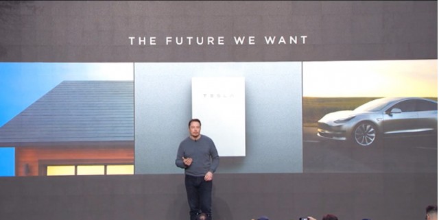 Tesla CEO Elon Musk presents Powerwall 2.0 and SolarCity solar roof