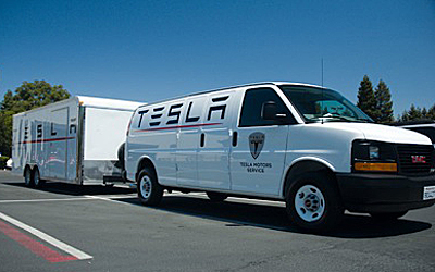 Tesla Rangers service van