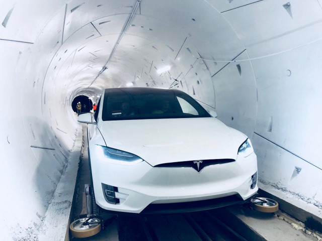 Elon Musk gives a tour of The Boring Company's test tunnel