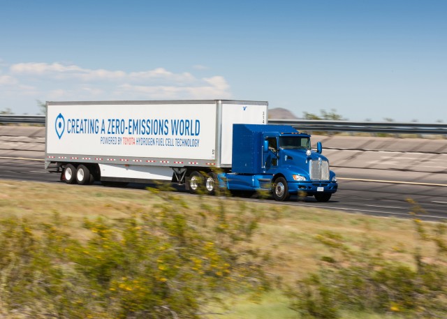 Toyota 'Project Portal' proof-of-concept hydrogen fuel-cell powered semi tractor, for Port of LA