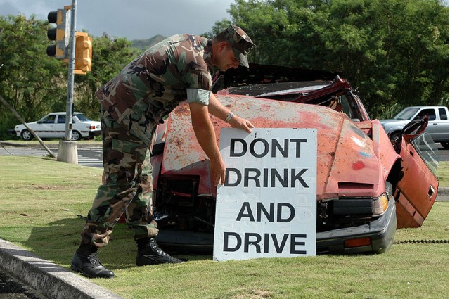U.S. Navy drunk driving deterrence display