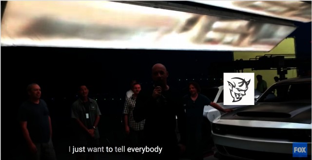 Vin Diesel with alleged 2018 Dodge Challenger SRT Demon