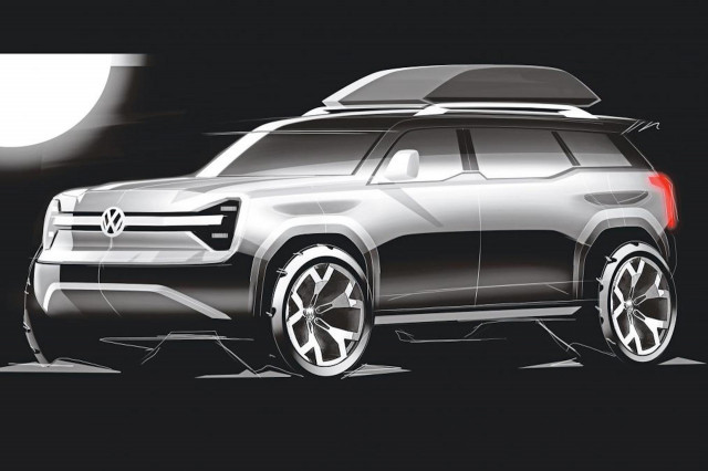 Sketch for proposed Volkswagen electric off-road SUV