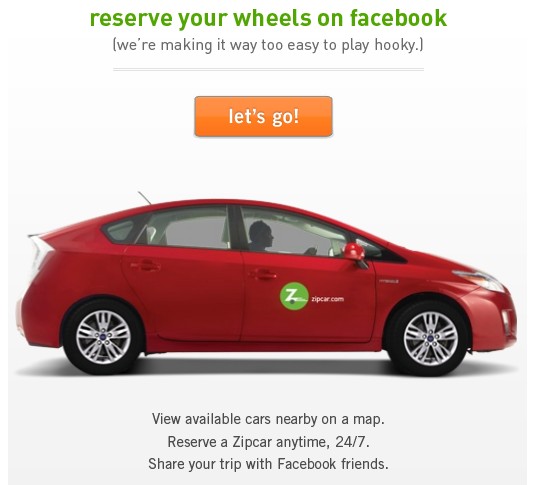 Zipcar Brings Car Reservations To Facebook