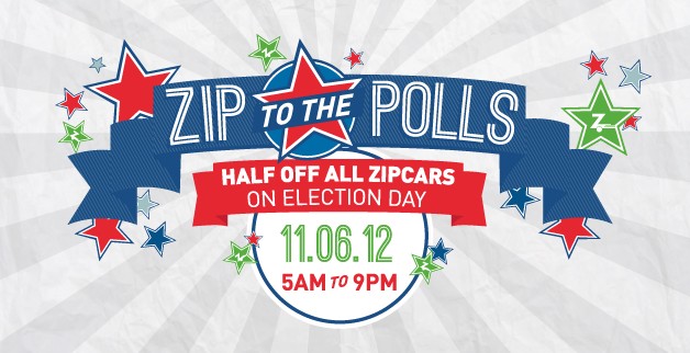 Zipcar's 'Zip to the Polls' promo for the 2012 election
