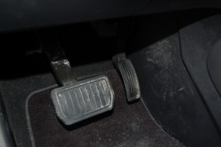 Brake and accelerator pedals of 2013 Tesla Model S  [photo: David Noland]