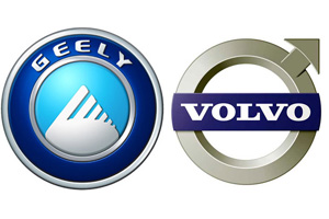 Geely logo and Volvo logo