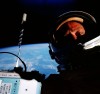 Selfie by Buzz Aldrin (via Wikimedia)