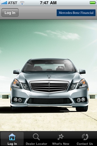 The iPhone app from Mercedes-Benz Financial