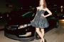 Alison Brie with 2011 Chevy Volt at Global Green Pre-Oscar Party, Feb 2011