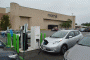 2015 Nissan Leaf at evGo fast charger at Livingston Mall, Livingston, NJ   [photo: John Briggs]
