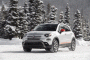 2020 Fiat 500X Trekking kicks up snow at the Winter Driving Encounter in Winter Park, CO. 