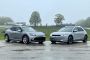2023 Genesis GV60, left, and 2022 Hyundai Ioniq 5, right