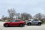 2022 Kia EV6, red, and 2023 Toyota BZ4X, silver