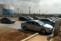 Better Place new car parking lot, showing multiple new Renault Fluence ZE electric cars, Israel