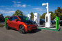 BMW i3 electric car at EVgo DC fast-charging station