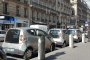 Bollore BlueCars recharging at Paris curb for the Autolib electric-car sharing service, Sep 2016