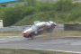 Chevrolet Camaro GT4 race car crashes in 2011 Dutch Supercar Challenge