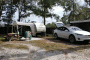 Fred and Jenny Hooper's 2018 Tesla Model X camping with R-Pod trailer in Sanford, Florida