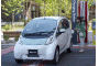 Mitsubishi i-MiEV electric car at quick charging station