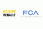 Renault logo and Fiat Chrysler Automobiles logo