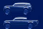 Teaser for Volkswagen Scout electric SUV and pickup truck