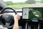 Tesla Model 3 dashboard in Autopilot testing with IIHS [CREDIT: IIHS]