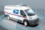 The United States Postal Service's rendering for a self-driving mail delivery truck