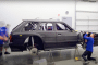 Travis Pastrana's Subaru Family Huckster gymkhana car being assembled